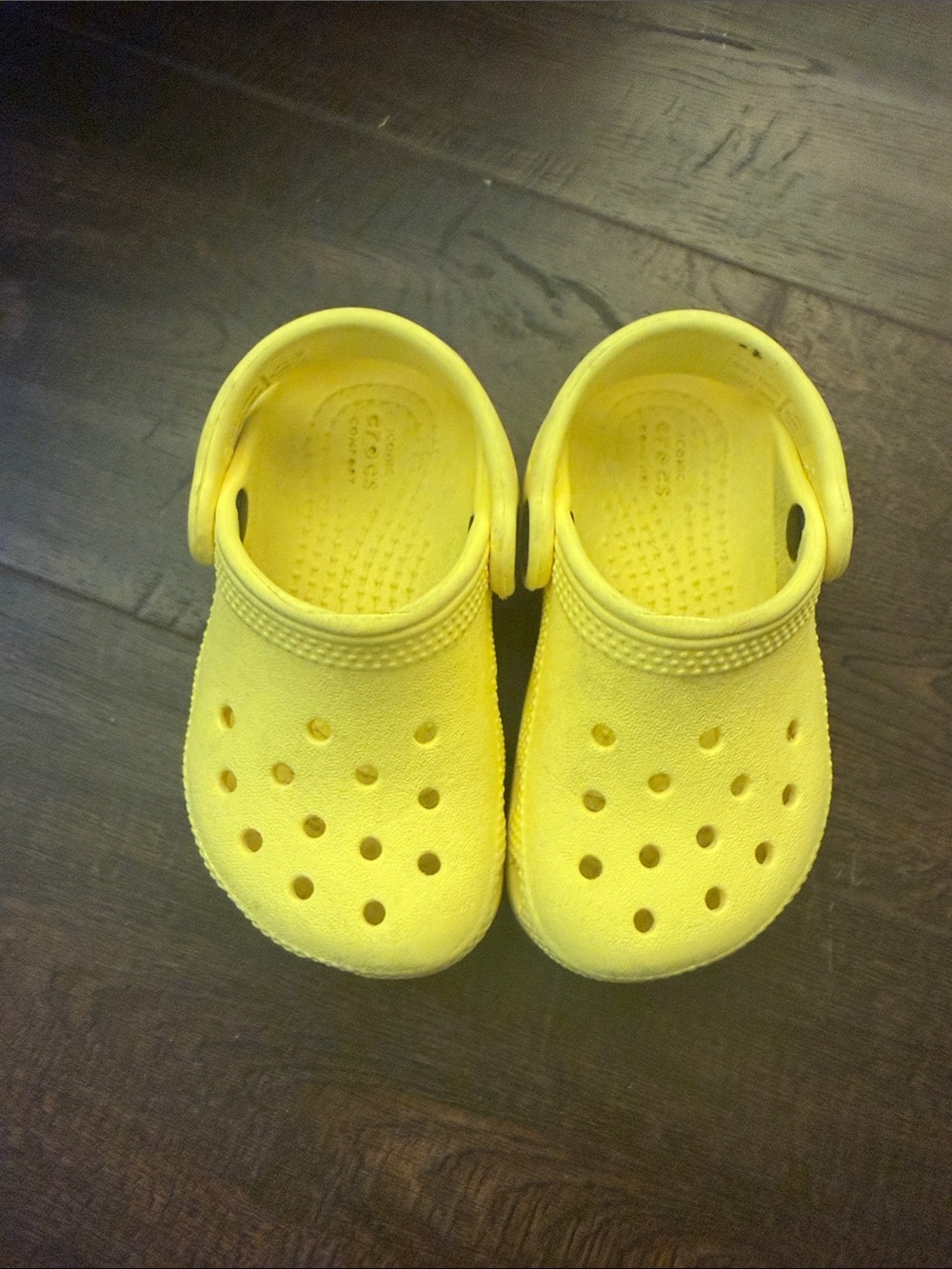 Kids Yellow Slip-On Crocs Shoes
